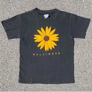 Sunflower Baltimore MD Vtg Tourist Single Stitch T-Shirt Youth Size (15” x 20”)